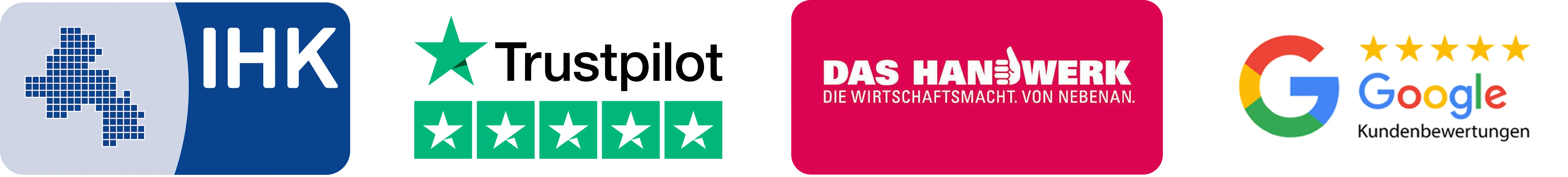 IHK, Trustpilot, Das Handwerk, Google Kundenbewertungen